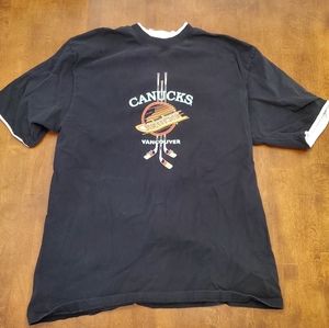 Mens Large Vancouver Canucks Shirt Vintage VTG Waves